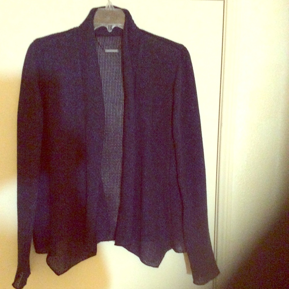 Elie Tahari Navy Blue open sweater
